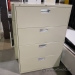 Hon Beige 4 Drawer Lateral File Cabinet, 30", Locking